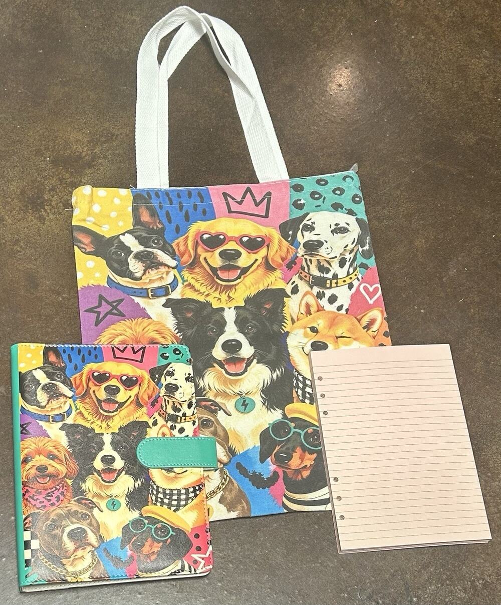 Dog Lover A5 Binder w/ Printed Stationery paper & Tote